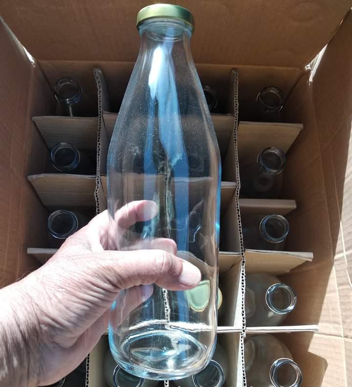 Glass Bottle 1000ml, Glass bottle for domestic and commercial use, High quality Glass bottle 1000ml, milk bottle, juice bottle, water bottle, 1000ml