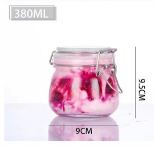 380ml Rubber Seal Glass Storage Jar, Glass Jar for Commercial or Domestic use, Rubber Sealed Jar, food grade jar, freshness sealing jar